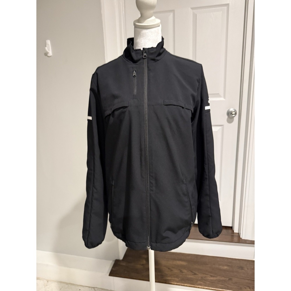 Adidas  Run Wind Ready Jacket Large Black Lightweight Hooded Youth Or S/m Adult - Picture 8 of 15